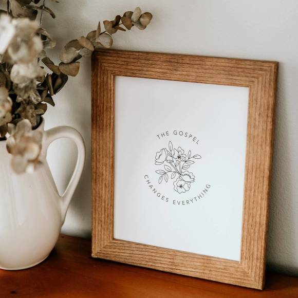 NEW THE DAILY GRACE CO. the gospel changes everything print in white - Picture 1 of 1